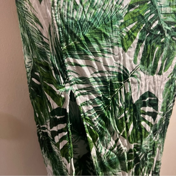 Guess Green Palm Leaf Print Maxi Dress - Picture 3 of 5